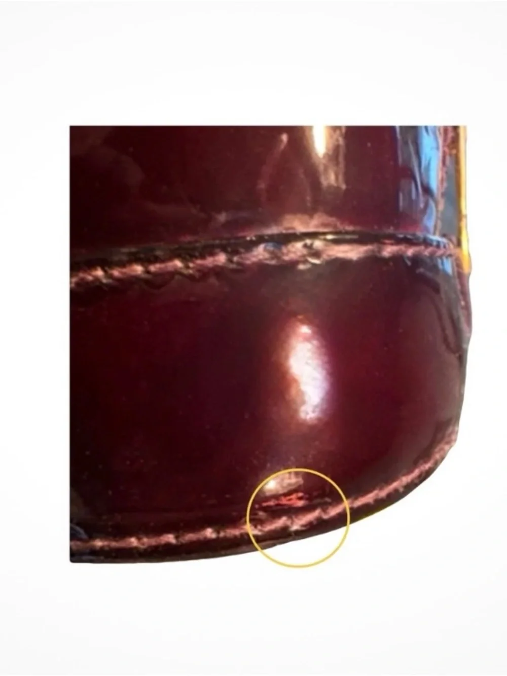 Louis Vuitton LV Vernis Alma PM Burgundy Satchel